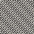 Black and white abstract vector geometric seamless pattern with waves, stripes Royalty Free Stock Photo