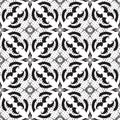 Black and white abstract vector seamless pattern. Monochrome dot Royalty Free Stock Photo