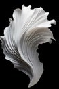 black and white abstraction of acanthus leaf