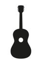 Black and white acoustic guitar silhouette.