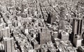 Black and white aerial view of New York City Royalty Free Stock Photo
