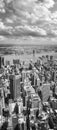 Black and white aerial view of New York City, USA Royalty Free Stock Photo