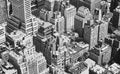 Black and white aerial view of New York City, USA Royalty Free Stock Photo