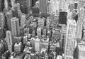 Black and white aerial view of New York City, USA Royalty Free Stock Photo