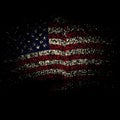 Black and white American flag distressed Royalty Free Stock Photo