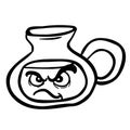 Black and white angry lemonade jug Royalty Free Stock Photo