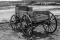 Black and White Antique Wagon Old West Royalty Free Stock Photo