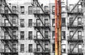 Black and white apartment building in New York City Royalty Free Stock Photo