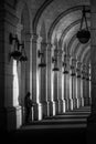 Black and white arch and columns Royalty Free Stock Photo