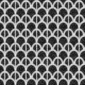 Black and white arch mosaic seamless pattern in antique roman style