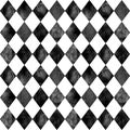 Black and white argyle seamless pattern background