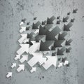 Black and White Arrows Headwind Concrete Royalty Free Stock Photo