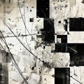 Black And White Artwork: Cross-processed Industrial Paintings With Rustic Abstraction