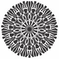 Black And White Attractive Mendela Stencil Pattern Royalty Free Stock Photo
