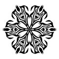 Black And White Attractive Mendela Stencil Pattern Royalty Free Stock Photo