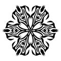 Black And White Attractive Mendela Stencil Pattern