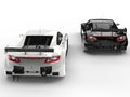 Black and white awesome concept sports cars - back view