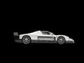 Black and white awesome concept super car - side view