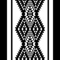 Black and white aztec striped ornaments geometric ethnic seamless border, vector