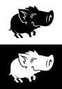 Funny Wild Boar Baby silhouette