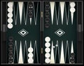 Black and white backgammon board. 3d illustration