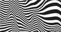 Black-and-white background of abstract bending lines.