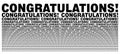 Black and white background composed of big amount of Congratulations decreased words Royalty Free Stock Photo