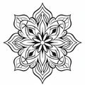 Unique Mandala Coloring Page With Elaborate Decorations
