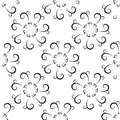 Black and white Background with seamless pattern in islamic style