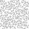 Black white background with sprigs and leaves