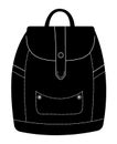 Black and white backpack