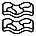 Black and white bacon icon illustration Royalty Free Stock Photo