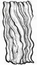 Black And White Bacon Strips Illustration Royalty Free Stock Photo