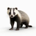 Stunning 3d Render Of A Badger On A White Background