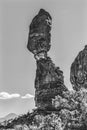 Black White Balanced Rock Arches National Park Moab Utah Royalty Free Stock Photo