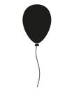 Black and white baloon silhouette