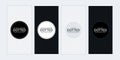 Black and white banners with circular dotted textures Royalty Free Stock Photo