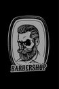 Black and white barbershop logo vintage