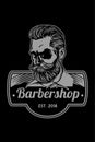 Black and white barbershop logo vintage