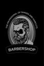 Black and white barbershop logo vintage