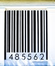 Black and white barcode painted on a house wall Royalty Free Stock Photo