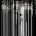 Black And White Barcode Painting Print Inspired By Daria Endresen