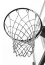 Black and white basketball hoop, basketball net Royalty Free Stock Photo