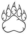 Black And White Bear Paw With Claws Royalty Free Stock Photo