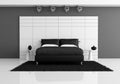 Black and white bedroom