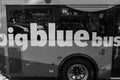 Black and White big blue bus, Los Angeles Royalty Free Stock Photo