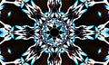 Black, white, and blue star-shaped mandala art Royalty Free Stock Photo