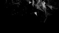 Black and White blurred abstract plexus particle effect background. Mess communication technology network background with moving