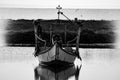 Black and white boat