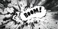 Black and White Boom Image Royalty Free Stock Photo